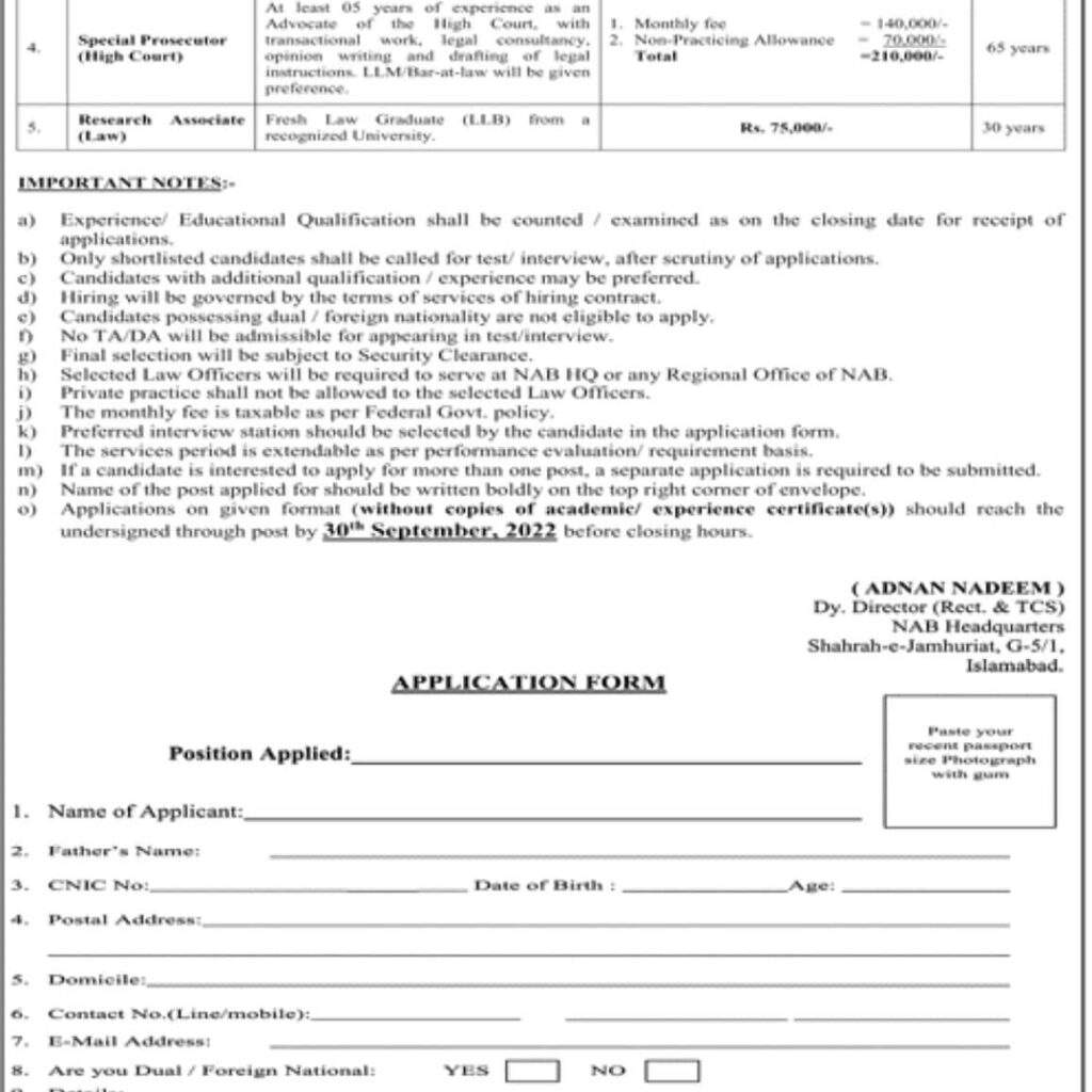 National-Accountability-Bureau-Jobs-Advertisement