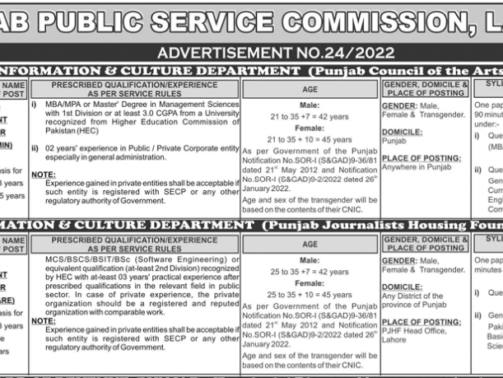 information-and-culture-department-punjab-jobs