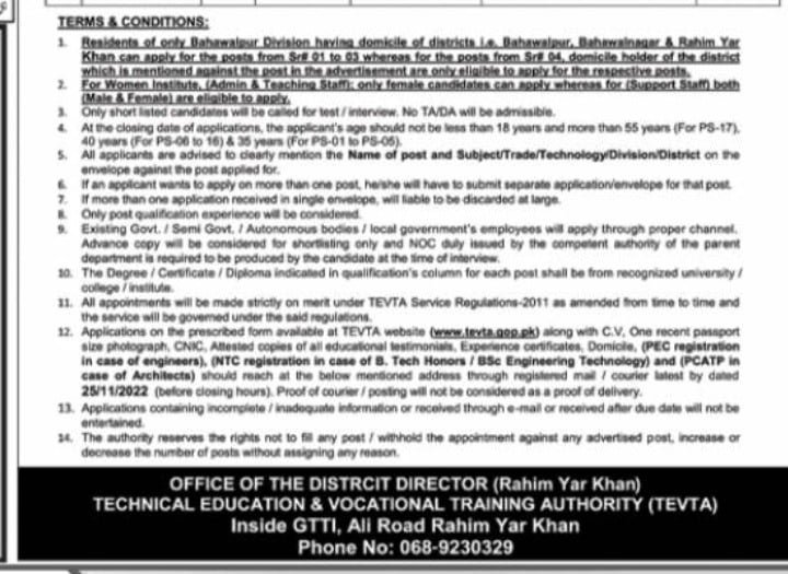 Punjab TEVTA Jobs | TEVTA Jobs 2023 Online Apply Punjab 1 Application Process for Punjab TEVTA Jobs