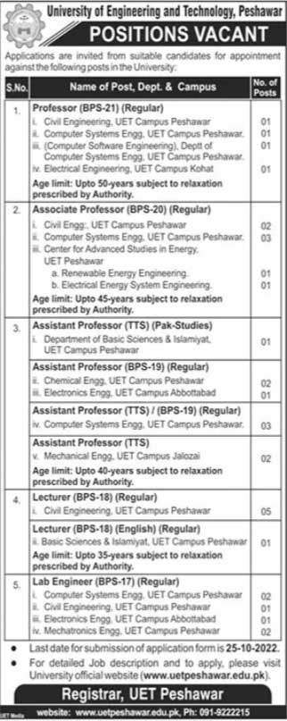 UET-Peshawar-Jobs-Advertisement