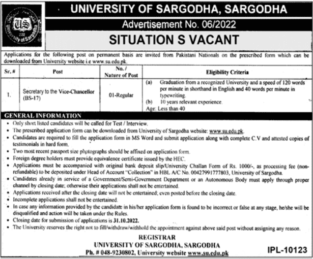 university-of-sargodha-jobs