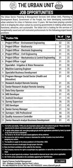 Urban Sector Planning And Management Services Unit Jobs 1 Urban Sector Planning And Management Services Unit Jobs