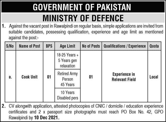 Ministry Of Defence Jobs