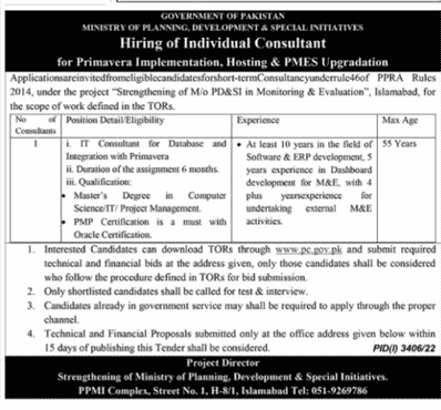 Ministry Of Planning Development And Special Initiatives Jobs