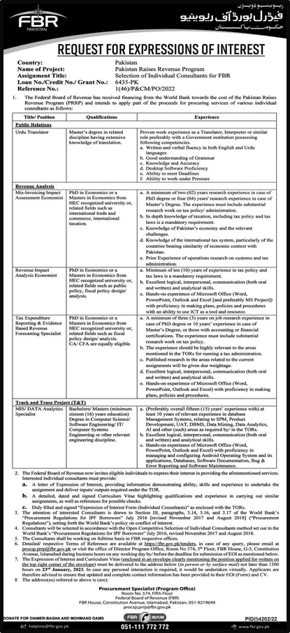 FBR Jobs