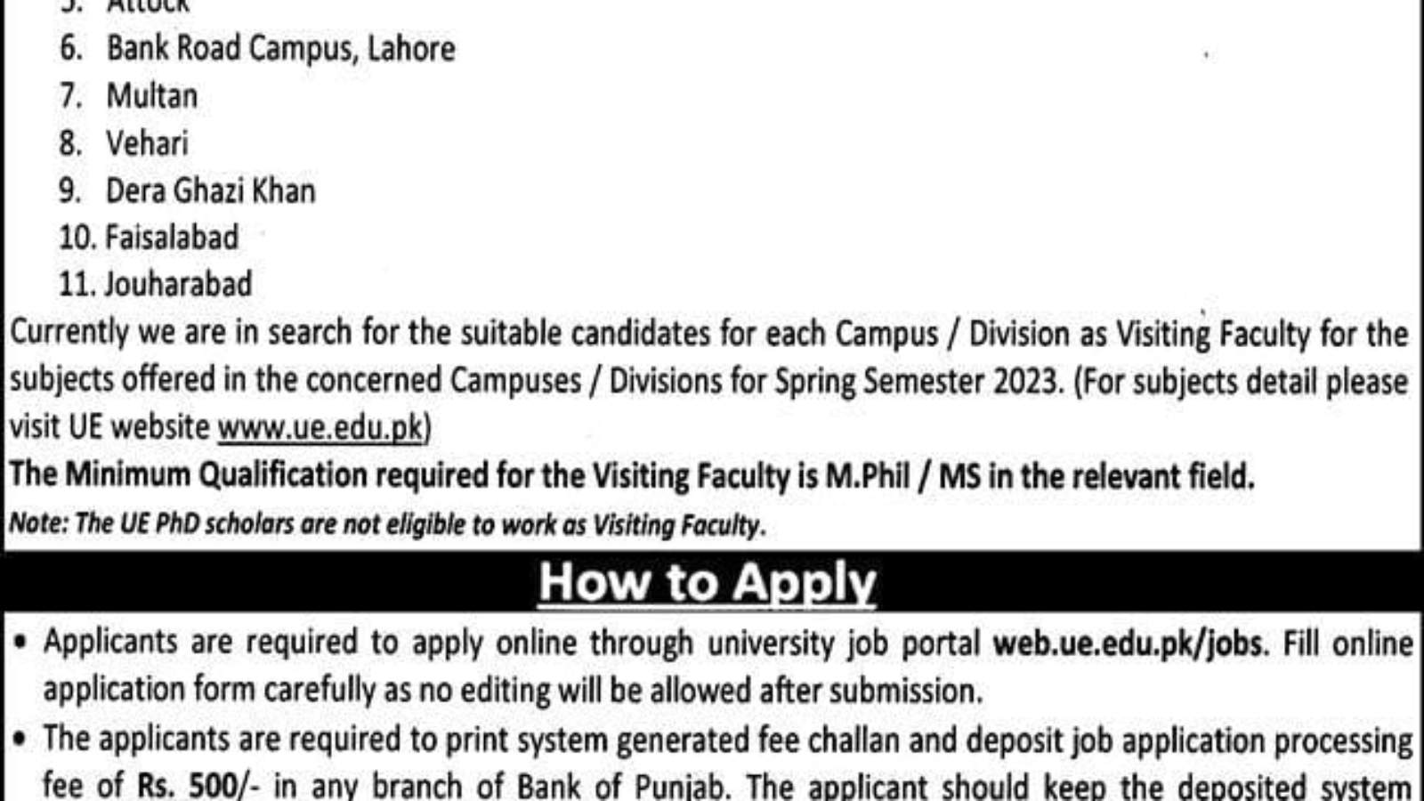 University-Of-Education-Lahore-Jobs-2023