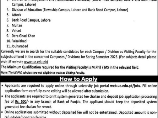 University-Of-Education-Lahore-Jobs-2023