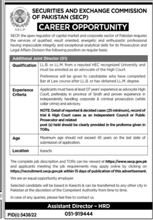 Securities And Exchange Commission Of Pakistan Jobs 2023 Securities And Exchange Commission Of Pakistan Jobs 2023