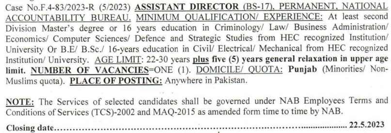 Assistant-Director-Jobs-In-NAB-2023 Assistant-Director-Jobs-In-NAB-2023