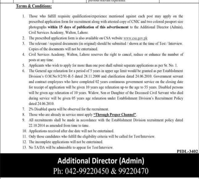 Civil Services Academy Jobs 2023 Online Apply 1 Civil Services Academy Jobs 2023 Application process