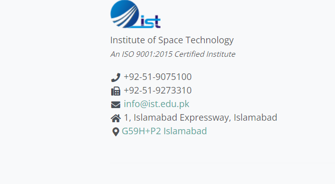 Institute-Of-Space-Technology-Contact-Details 