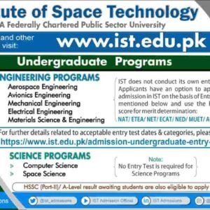 Institute Of Space Technology Entry Test 2023 | IST Entry Test Fee+Test Date 3 Institute-Of-Space-Technology-Entry-Test