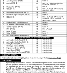 Quaid-I-Azam University Islamabad Jobs 2023 Online Apply 14 Quaid I Azam University Islamabad Jobs 2023