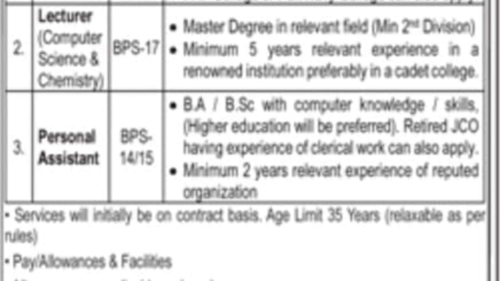 WAPDA-Cadet-College-Tarbela-Jobs