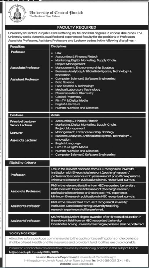 UCP Jobs 