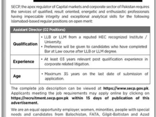 Securities-And-Exchange-Commission-Of-Pakistan-Jobs-2023