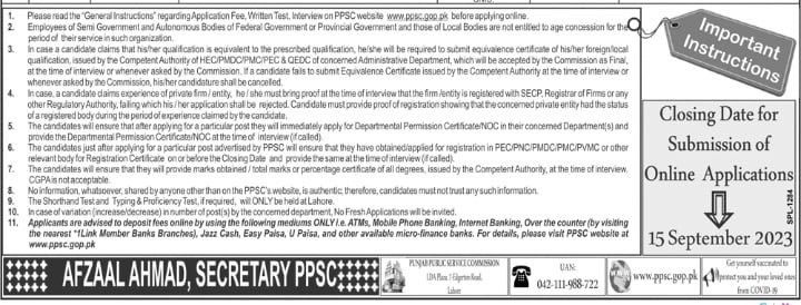 PPSC Healthcare And Medical Education Department Jobs 2023 