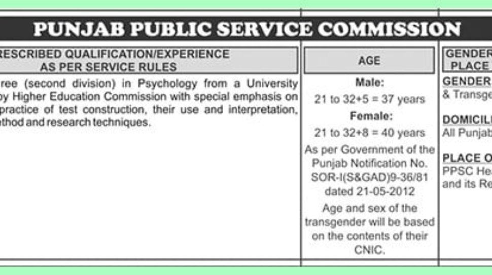 ppsc-psychologist-jobs-advertisement