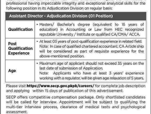 SECP-Assistant-Director-Jobs-Advertisement