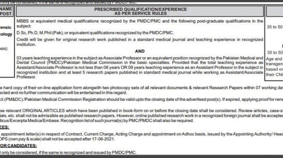 PPSC-Professor-Of-Forensic-Medicine-Jobs-In-Punjab-Health-Department