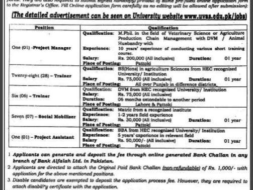 UVAS-Jobs-Online-Apply