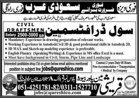 Civil-Draftsman-Jobs-In-Saudi-Arabia-For-Pakistani-Citizens