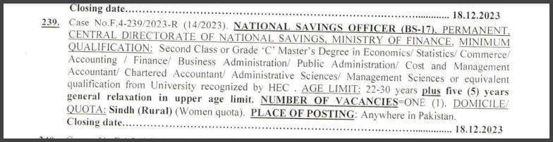 FPSC-Ministry-Of-Finance-Jobs-Advertisement