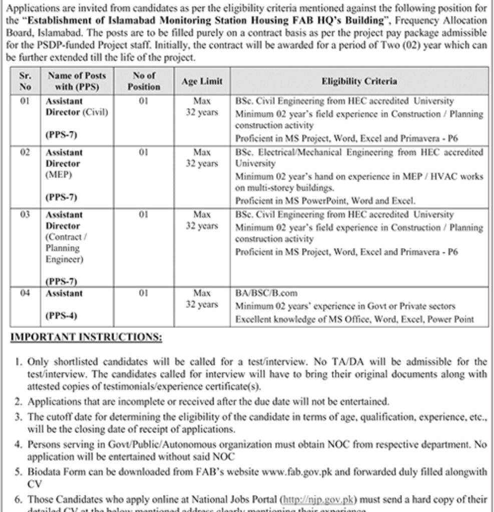 Government-Jobs-In-Pakistan-Today-(Frequency-Allocation-Board)