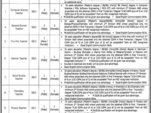 Govt-Job-In-Pakistan-Latest-[Punjab-Daanish-Schools-VEHARI]