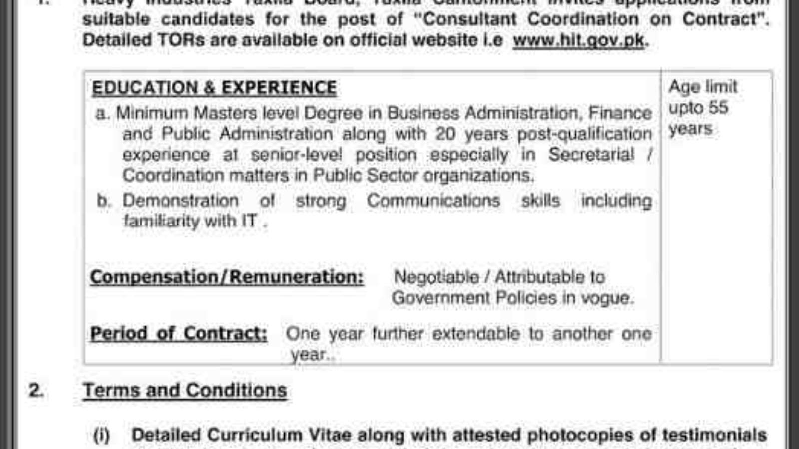 Heavy-Industries-Taxila-Jobs-(Consultant-Coordination)