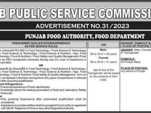 Punjab-Food-Authority-Jobs-(By-PPSC)-[Assistant-Director-BS-17]