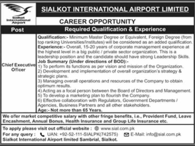 Sialkot-International-Airport-Jobs-Advertisement