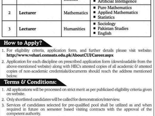 Visiting-Lecturer-Jobs-[COMSATS-Vehari-Campus]