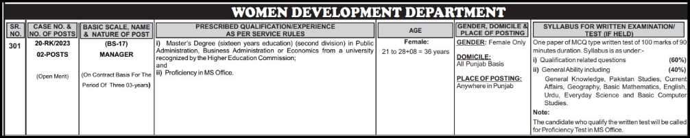 Women-Development-Department-Manager-Jobs