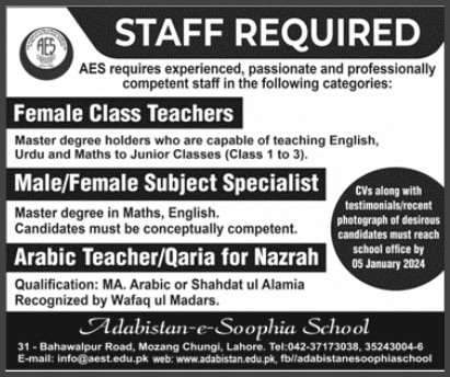 Female-Teacher-Jobs-In-Lahore-[Class-1-3]