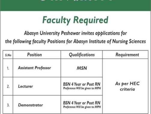 Abasyn-University-Peshawar-Jobs-Jobs-In-University-Online-Apply