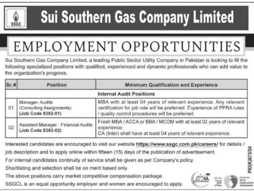 SSGC-Jobs -Sui-Southern-Gas-Company-Jobs-Online-Apply-Last-Date