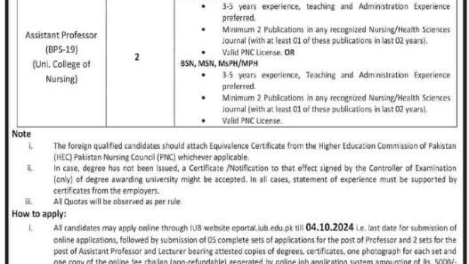 The-Islamia-University-Of-Bahawalpur-Jobs-IUB-Jobs-Advertisement