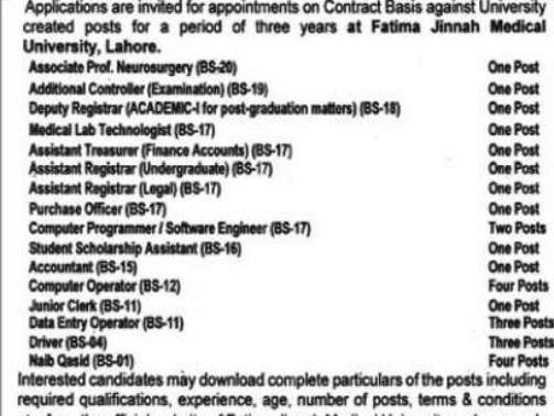 FJMU-Jobs-Fatima-Jinnah-Medical-University-Jobs-Online-Apply