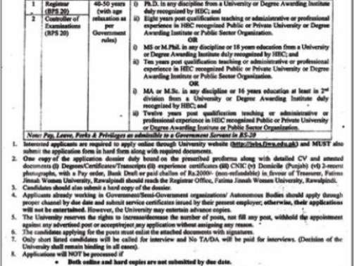 FJWU-Jobs-Fatima-Jinnah-Women-University-(FJWU)-Jobs