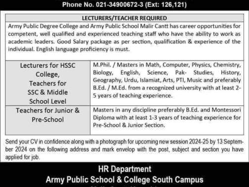 Jobs-At-Army-Public-School-And-College-Online-Apply