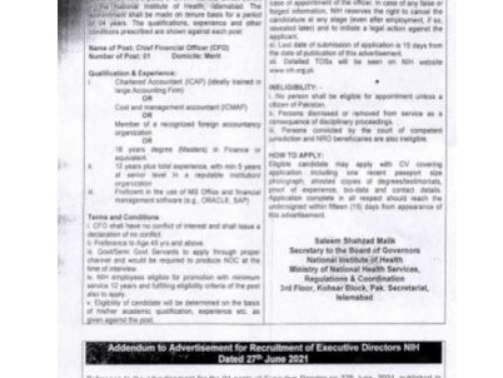 Jobs-At-Ministry-Of-National-Health-Services-Advertisement