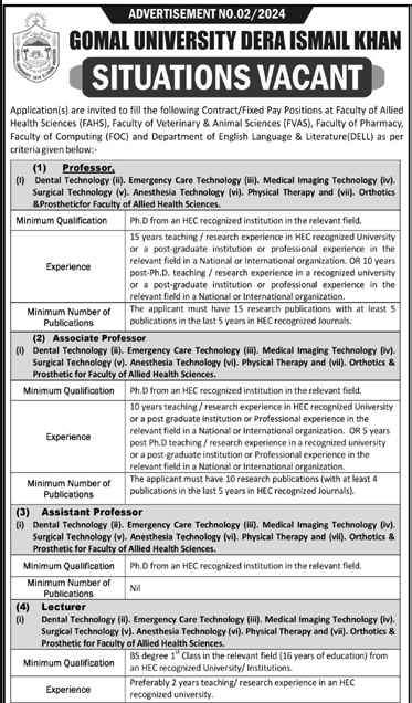 Latest-Jobs-At-Gomal-University-Gomal-University-Jobs