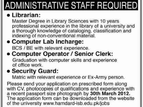 Latest-Jobs-At-Hamdard-University-(Islamabad-Campus)-Online-Apply