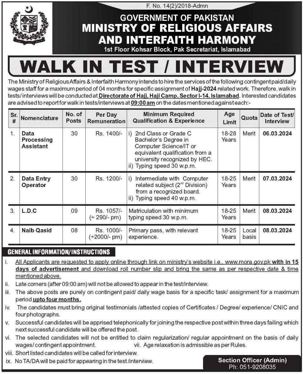 Latest-MORA-Jobs-Ministry-Of-Religious-Affairs-Jobs