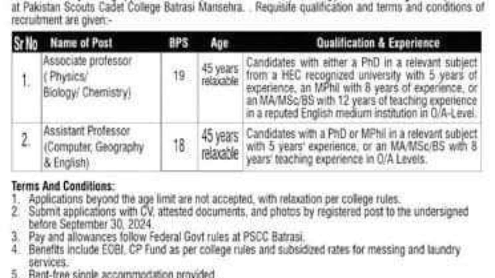 Pakistan-Scouts-Cadet-College-Jobs-Today-Jobs-In-Pakistan