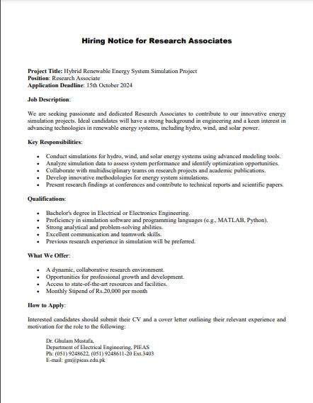 Research-Associate-Jobs-(PIEAS-University-Jobs)-Adverisement