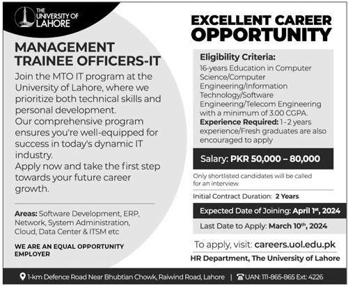 University-Of-Lahore-(UOL)-Jobs-UOL-Jobs-Online-Apply