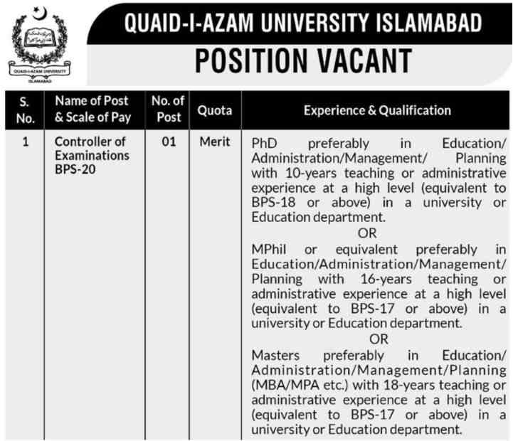 Controller-Of-Examination-Jobs