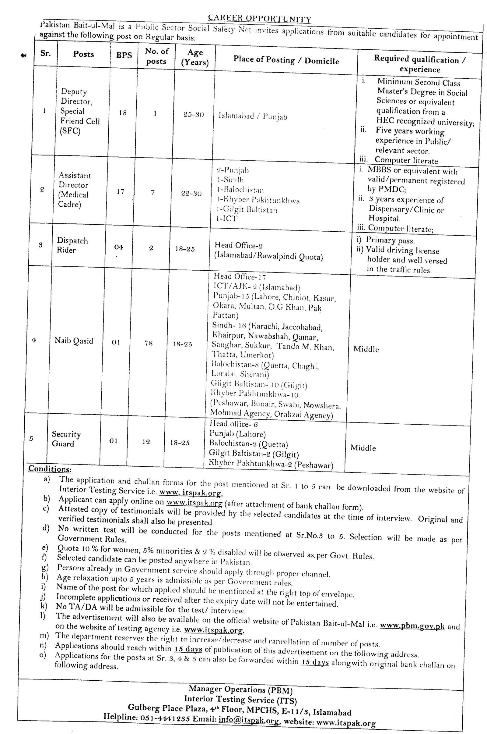 Pakistan-Bait-UL-Mal-Jobs-Advertisement